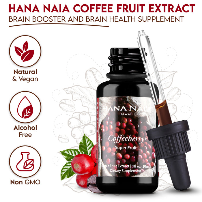 Extracto de fruta de café 100 % puro, superalimento antioxidante para el cerebro (sin OGM 30ml)